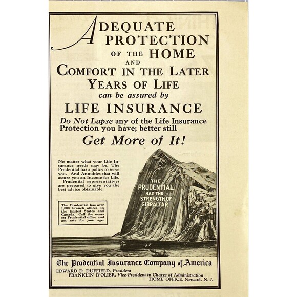 The Prudential Insurance Co. "Do not Lapse, Get More of It!" VNTG Print Ad 1931 - Picture 1 of 3